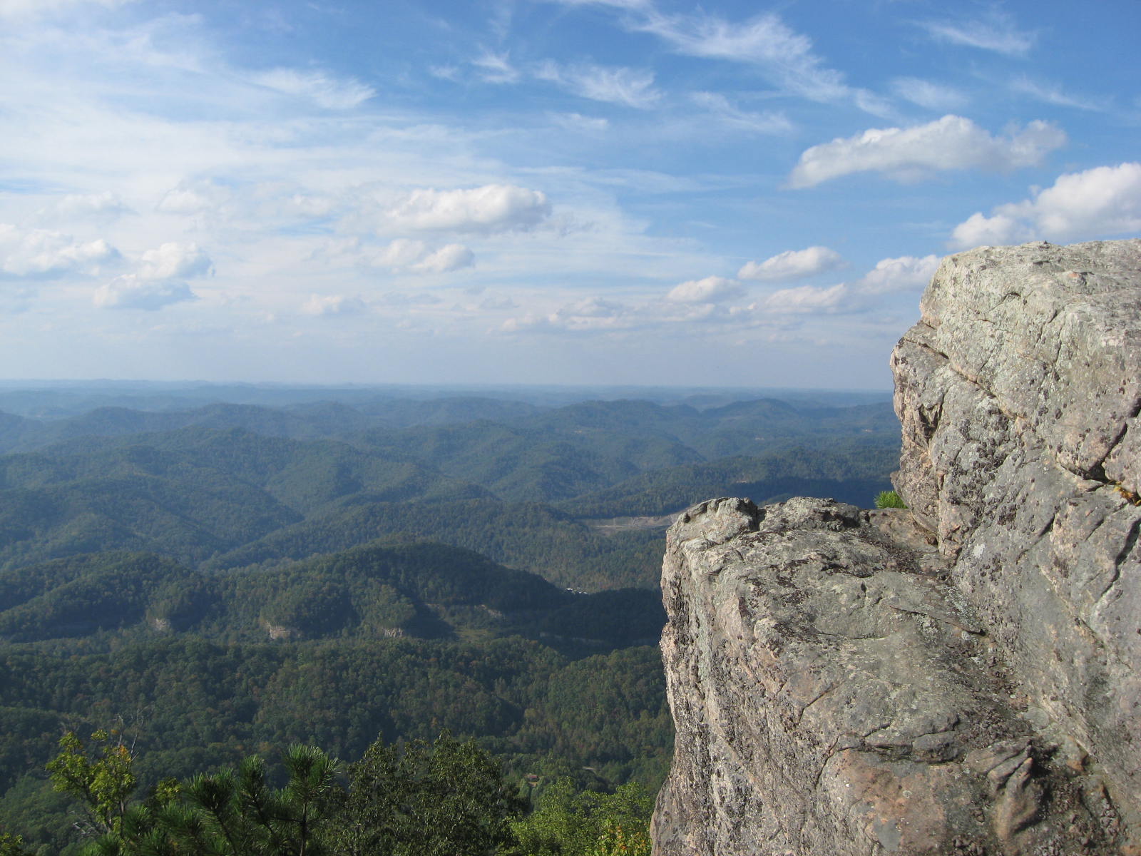 View of Letcher County from the top of Pine Mountain.