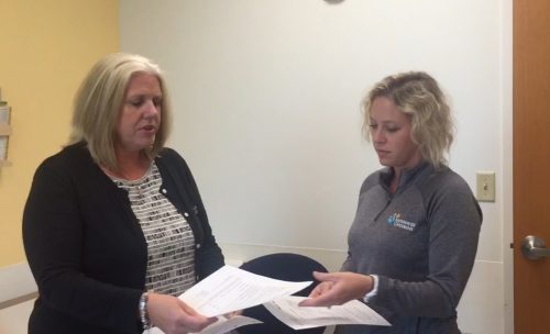 Sharon Wrona (left) is Administrative Director of Pain Management at National Children's Hospital in Columbus. 