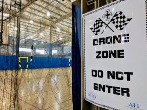 Drone Race Course with sign