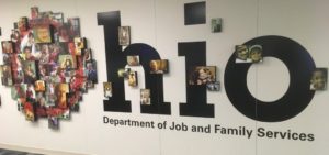 Wall art with the words Ohio Job and Family Services